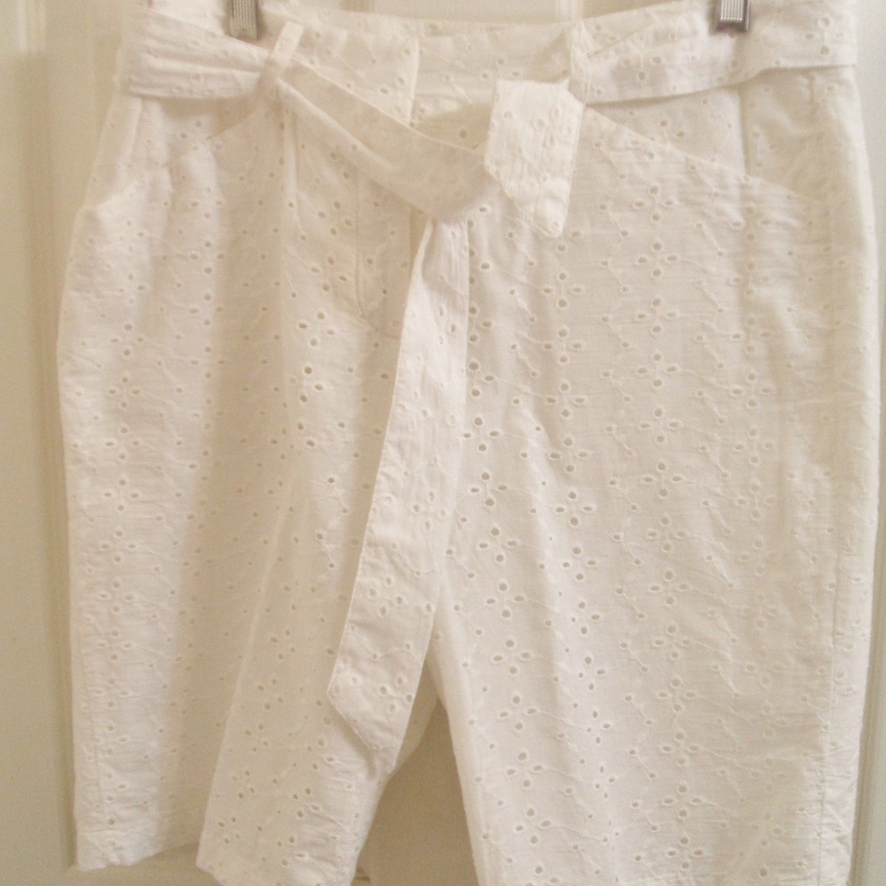 BAMBOO TRADERS EYELET SHORTS SZ 6